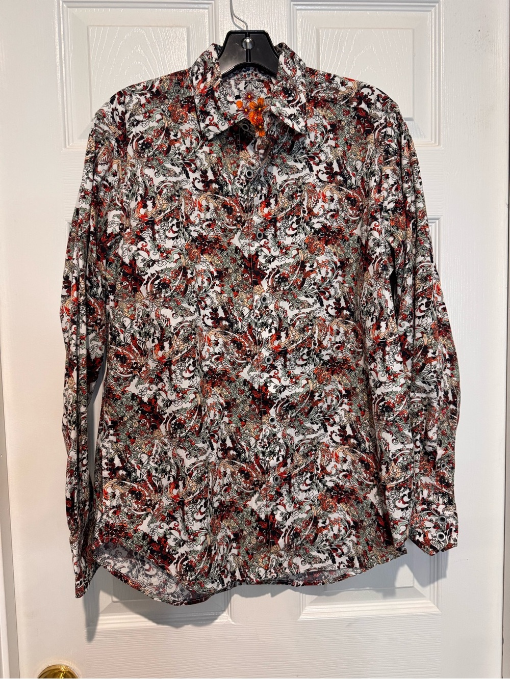 Robert Graham Men's Long-Sleeve Paisley Print Shirt.  Size S